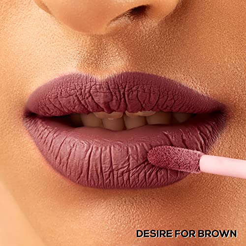 RENEE Stay With Me Mini Matte Lip Color, Long Lasting, Non Transfer, Water & Smudge Proof, Light Weight Liquid Lipstick, Desire for Brown 2ml  from RENEE