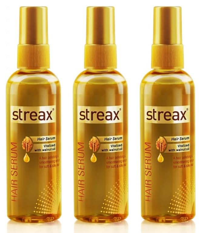 Streax Hair Serum-200 ml Vitalized with Walnut Oil, For Hair Smoothening & Shine, For Dry & Frizzy Hair  from Streax