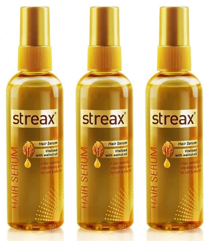 Streax Hair Serum-200 ml Vitalized with Walnut Oil, For Hair Smoothening & Shine, For Dry & Frizzy Hair  from Streax