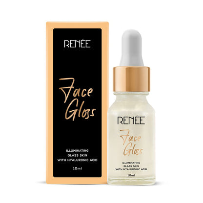 RENEE Face Gloss Primer Serum with Hyaluronic Acid Gold 10ml| Nourishes & Brightens Skin| Lightweight, Non Greasy| Soothes & Hydrates Skin  from RENEE