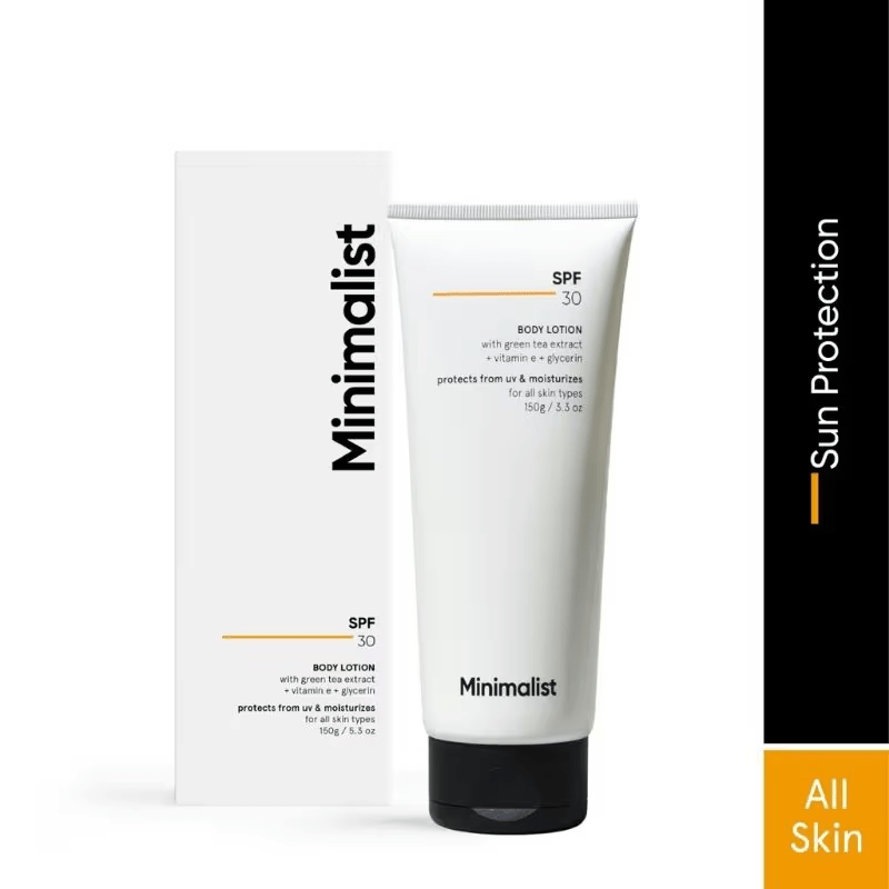 Minimalist SPF 30 Body Lotion With Vitamin E, Gylcerin & Green Tea Extract (150 g) sunscreen from HAVIN