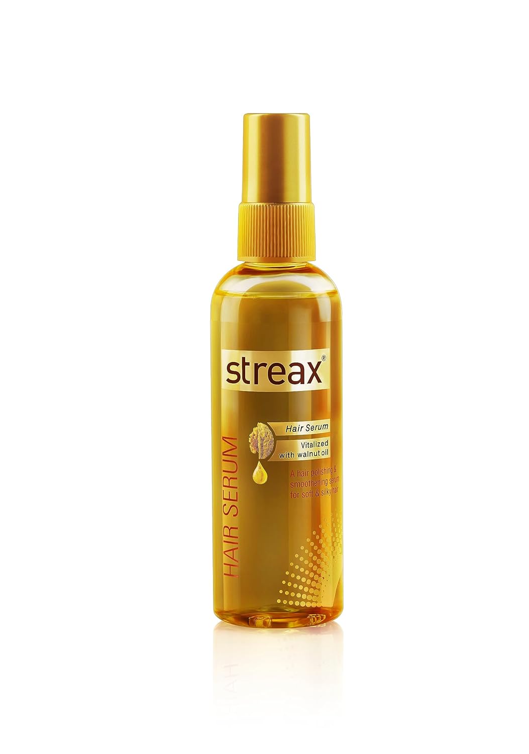 Streax Hair Serum-200 ml Vitalized with Walnut Oil, For Hair Smoothening & Shine, For Dry & Frizzy Hair  from Streax