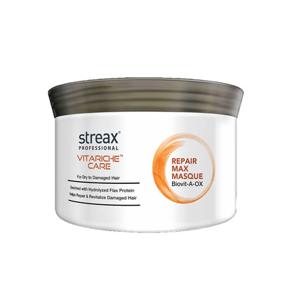 Streax Professional Vitariche Care Repair Max Masque Biovit-A-OX, 200g  from Streax