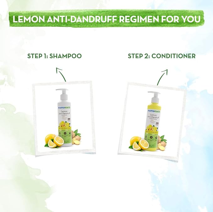 Mamaearth Lemon Anti-Dandruff Shampoo with Lemon & Ginger for Itchy & Flaky Scalp – 250 ml Shampoo from mamaearth