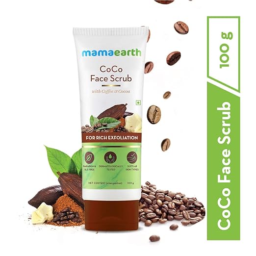 Mamaearth CoCo Face Scrub with Coffee & Cocoa for Rich Exfoliation - 100g Face Scrub from mamaearth