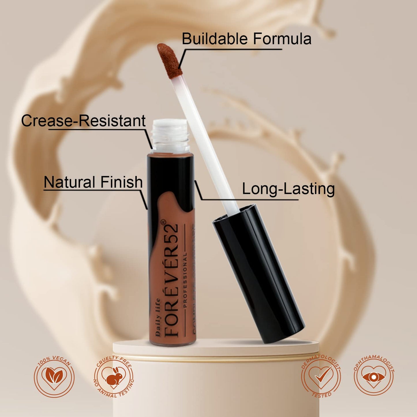 Daily Life Forever52 Easily Blendable Concealer for Face Makeup (Chocolate) Natural finish,Liquid Light Weight Concealer-COV011  from Forever52