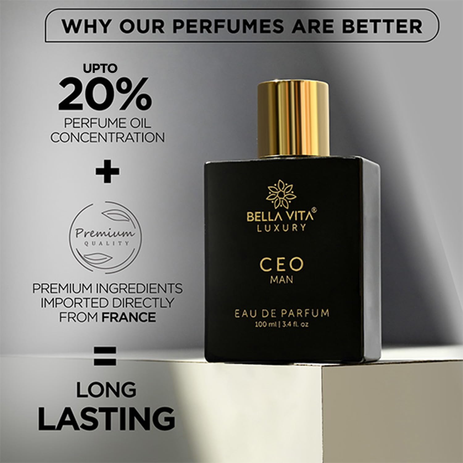 Bella Vita Luxury CEO MAN Eau De Parfum Perfume for Men with Lemon, Lavender, Tonka & Agarwood|Woody & Spicy Long Lasting EDP Fragrance Scent, 100 Ml perfume from Bella Vita Luxury