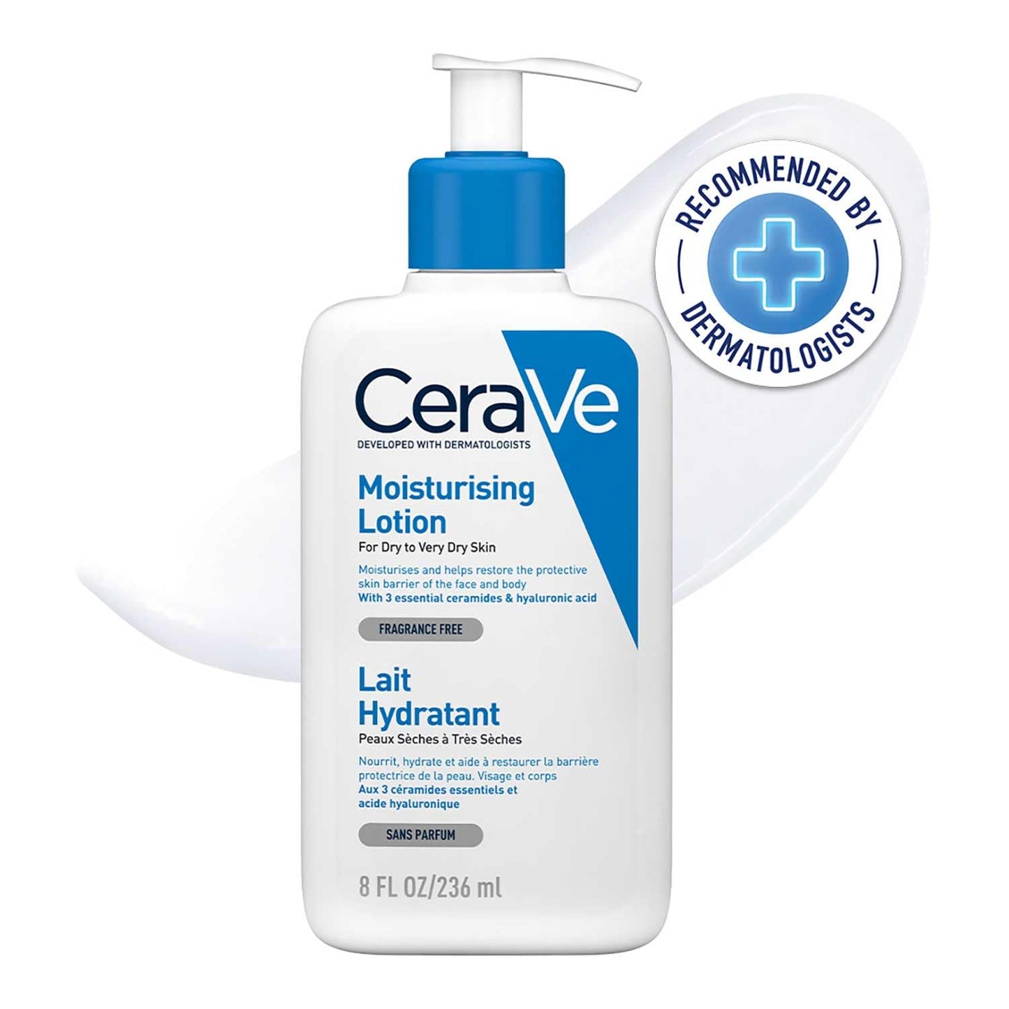 CeraVe Moisturizing Lotion For Dry Skin (236ml) - Formulated With 3 Essential Ceramides And Hyaluronic Acid | Non-Comedogenic, Oil Free And Fragrance-Free Body Lotion Moisturizer from cerave