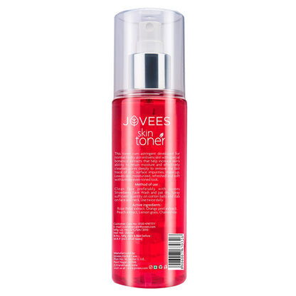 Jovees Herbal Rose Skin Toner| For Youthful Skin, Tightens Pores, Healthy Glow | 100% Natural | For Normal to Dry Skin | Paraben and Alcohol Free | 200ML  from JOVEES