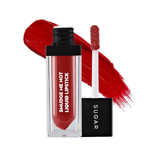 SUGAR Cosmetics Smudge Me Not Liquid Lipstick - 52 Modern Auburn (Flamenco Red / Deep Red with Blue Undertone) 4.5 ml Ultra Matte Liquid Lipstick, Transfer-proof and Waterproof, Lasts Up to 12 hours  from SUGAR Cosmetics