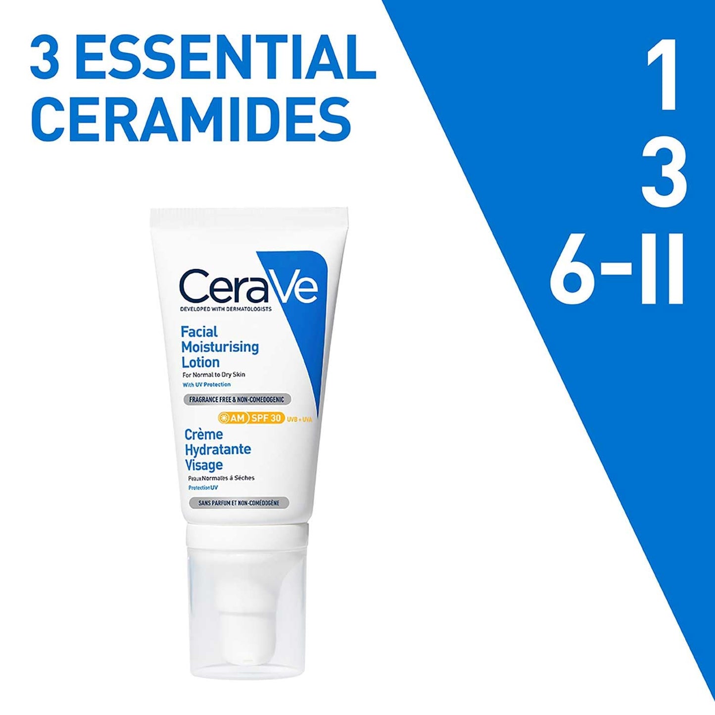 CeraVe AM Facial Moisturizing Lotion For Normal to Dry Skin (52ml) - Broad Spectrum SPF 30 Sunscreen | Non-Comedogenic, Paraben-Free And Fragrance-Free Lotion Moisturizer from cerave