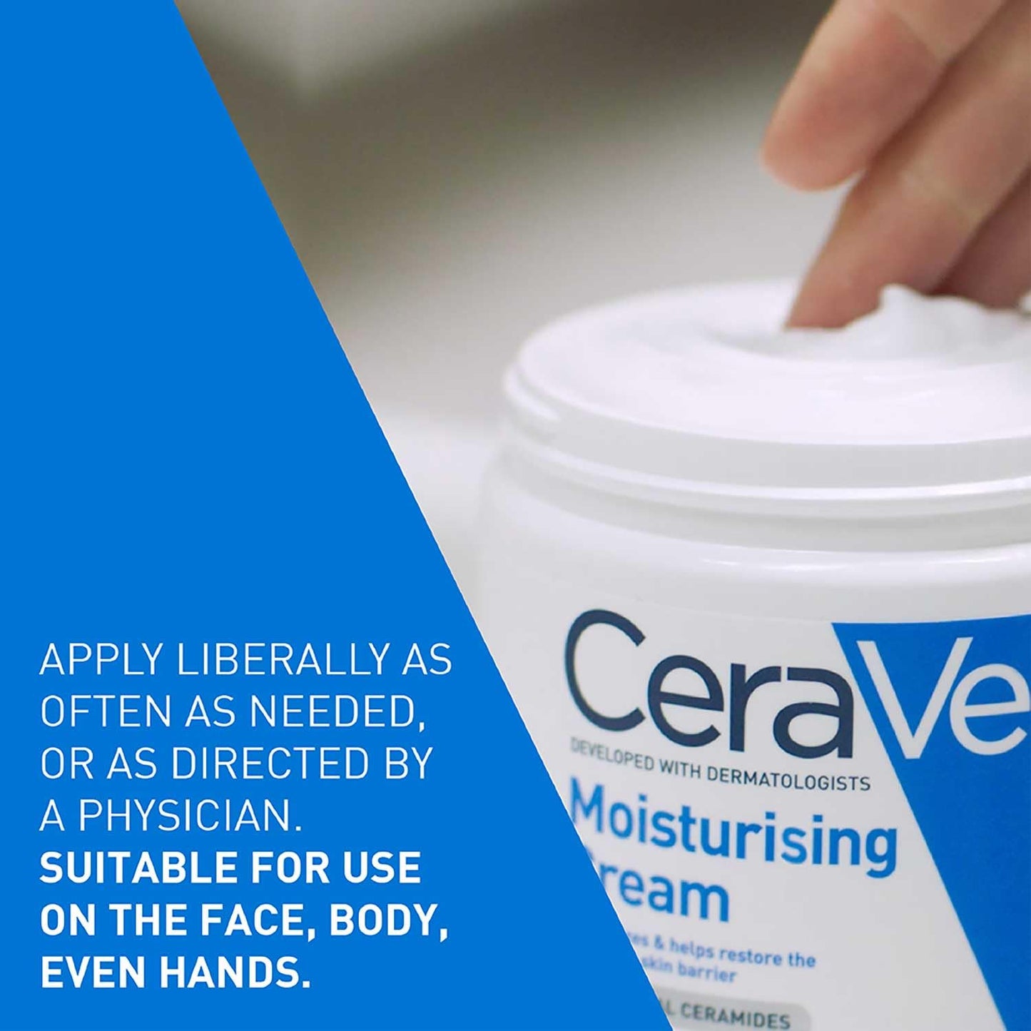 CeraVe Moisturizing Cream For Dry To Very Dry Skin (340gm) - Formulated with 3 Essential Ceramides And Hyaluronic Acid | Non-Comedogenic Moisturizer For Face and Body Face Cream from cerave