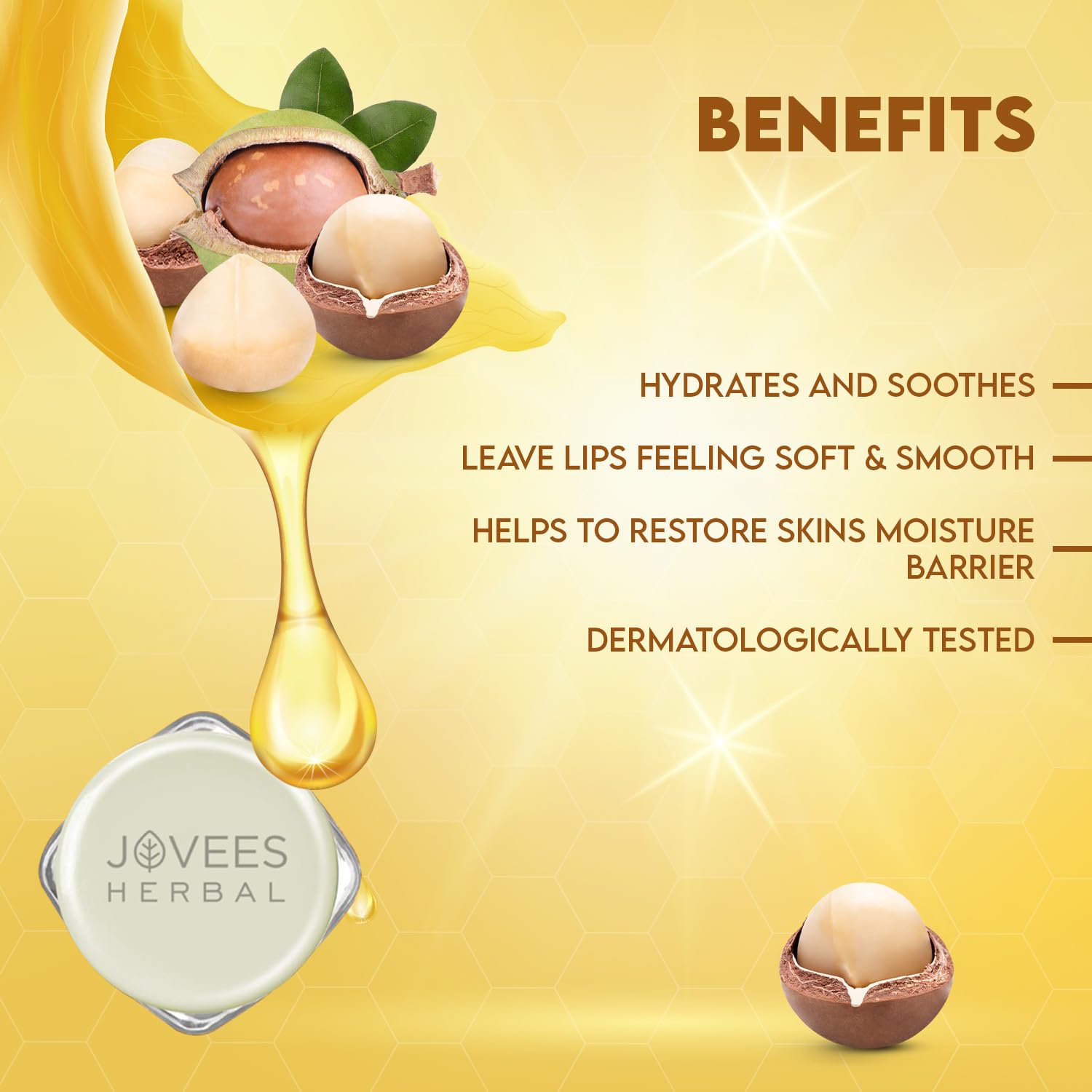 Jovees Herbal Shea Butter Healing Lip Balm | 24 Hour Hydration | Heals Dry and Flaky Lips | Gives Soft and Supple Lips 8g  from JOVEES