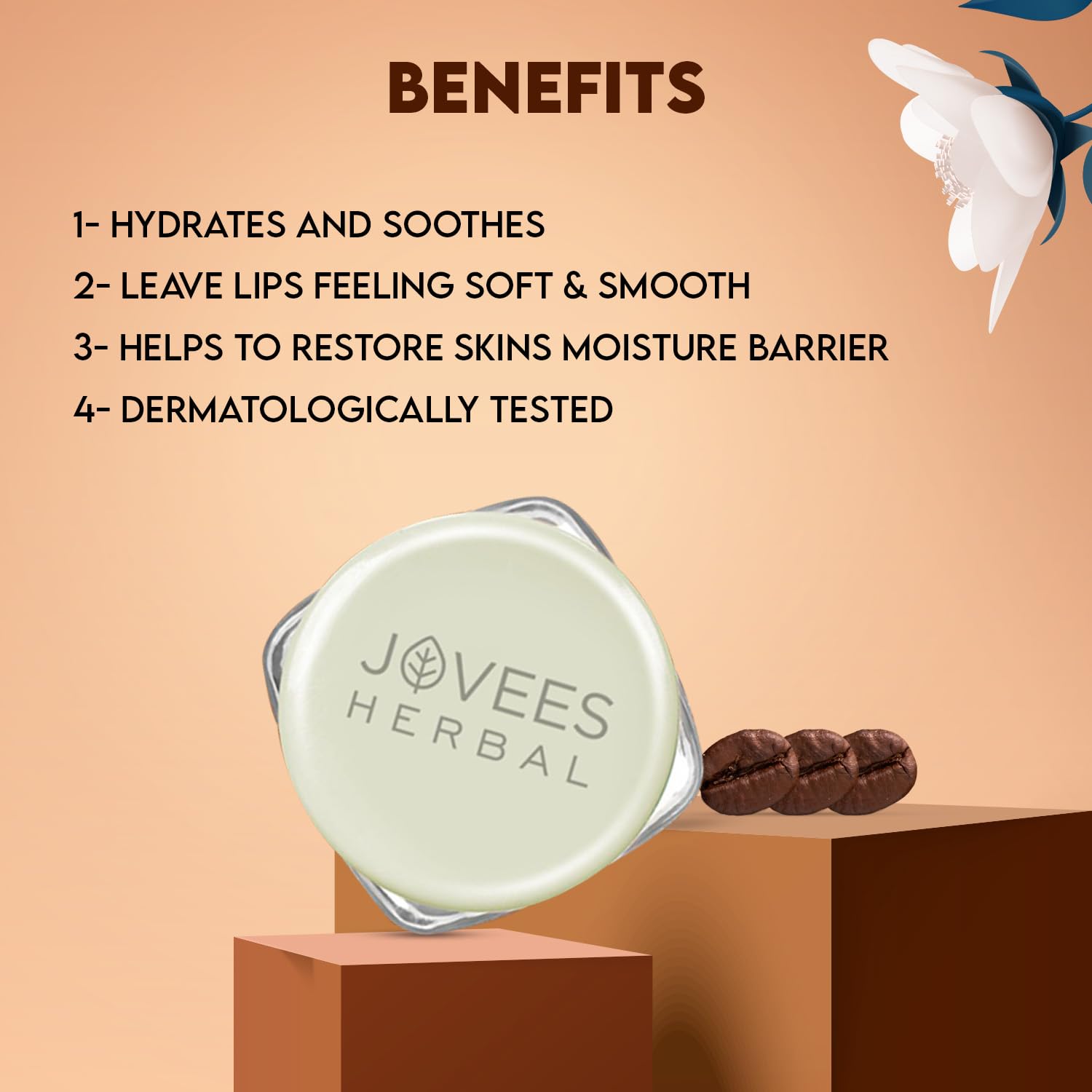 Jovees Herbal Coffee Exfoliating Lip Scrub For Soft and Supple Lips 8g  from JOVEES