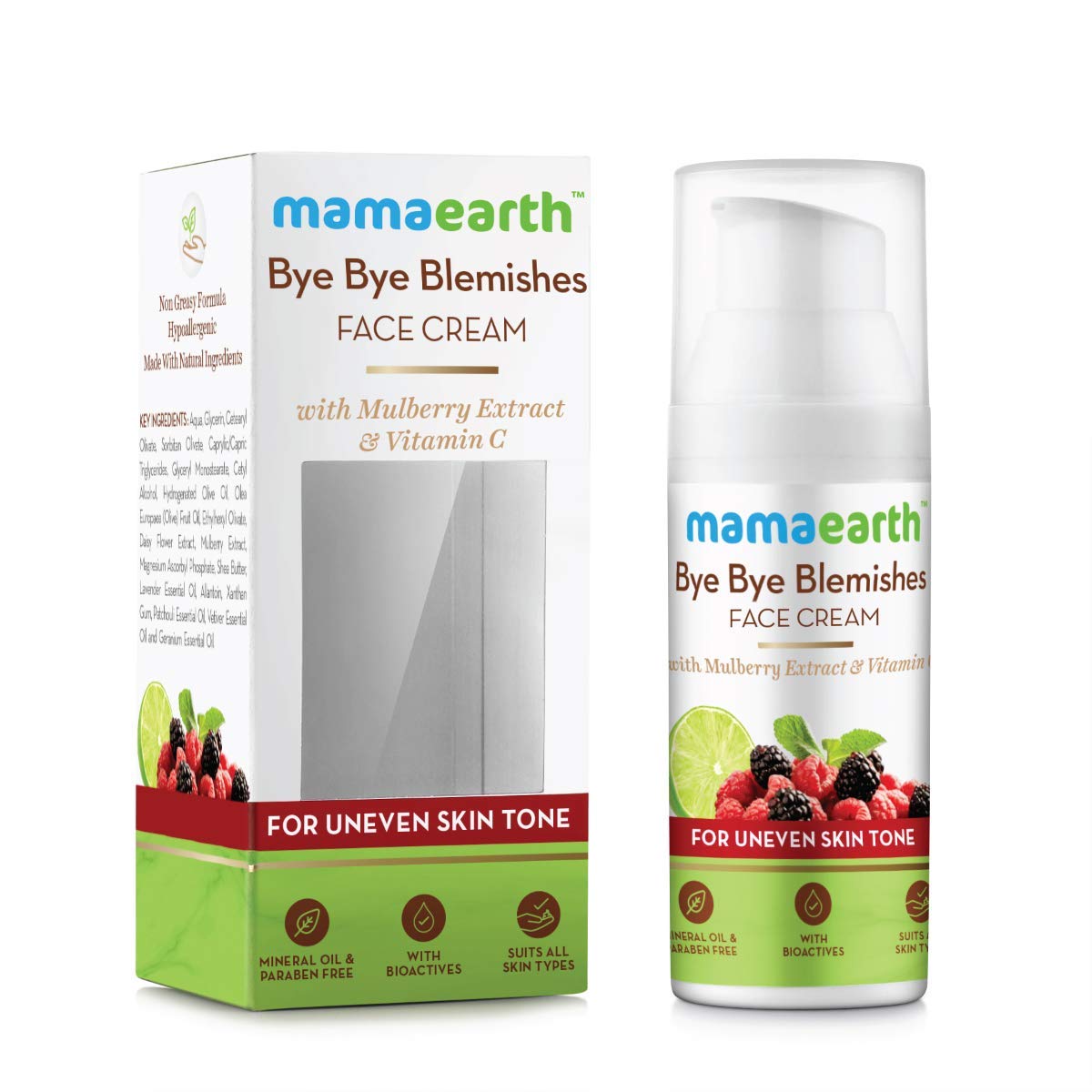 Mamaearth Bye Bye Blemishes Face Cream, For Pigmentation & Blemish Removal, With Mulberry Extract & Vitamin C - 30ml  from Mamaearth