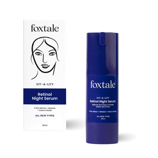 Foxtale 0.15% Beginner Friendly Retinol Night Serum | Anti-Aging Night Cream | Reduces Fine Lines and Wrinkles | No Purging | For Younger-looking Skin | Men & Women | All Skin Types - 30 ml  from FoxTale