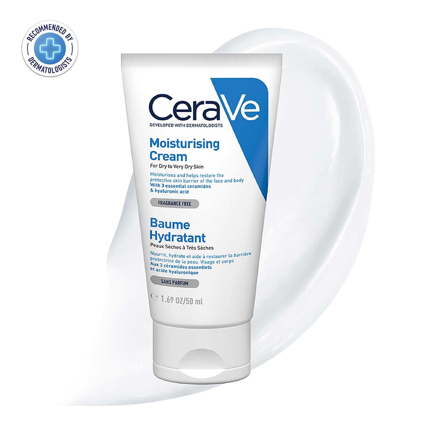 CeraVe Moisturizing Cream For Dry To Very Dry Skin (50ml) - Formulated with 3 Essential Ceramides And Hyaluronic Acid | Non-Comedogenic Moisturizer For Face and Body Face Cream from cerave