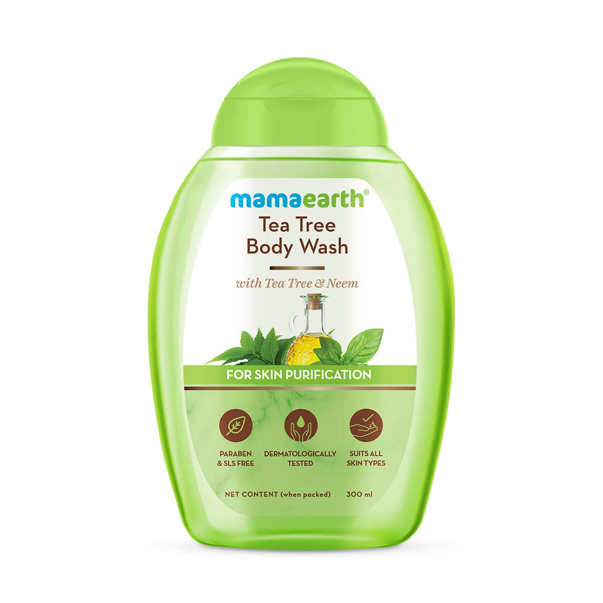 Mamaearth Tea Tree Body Wash With Tea Tree & Neem, Shower Gel For Skin Purification – 300 ml  from Mamaearth