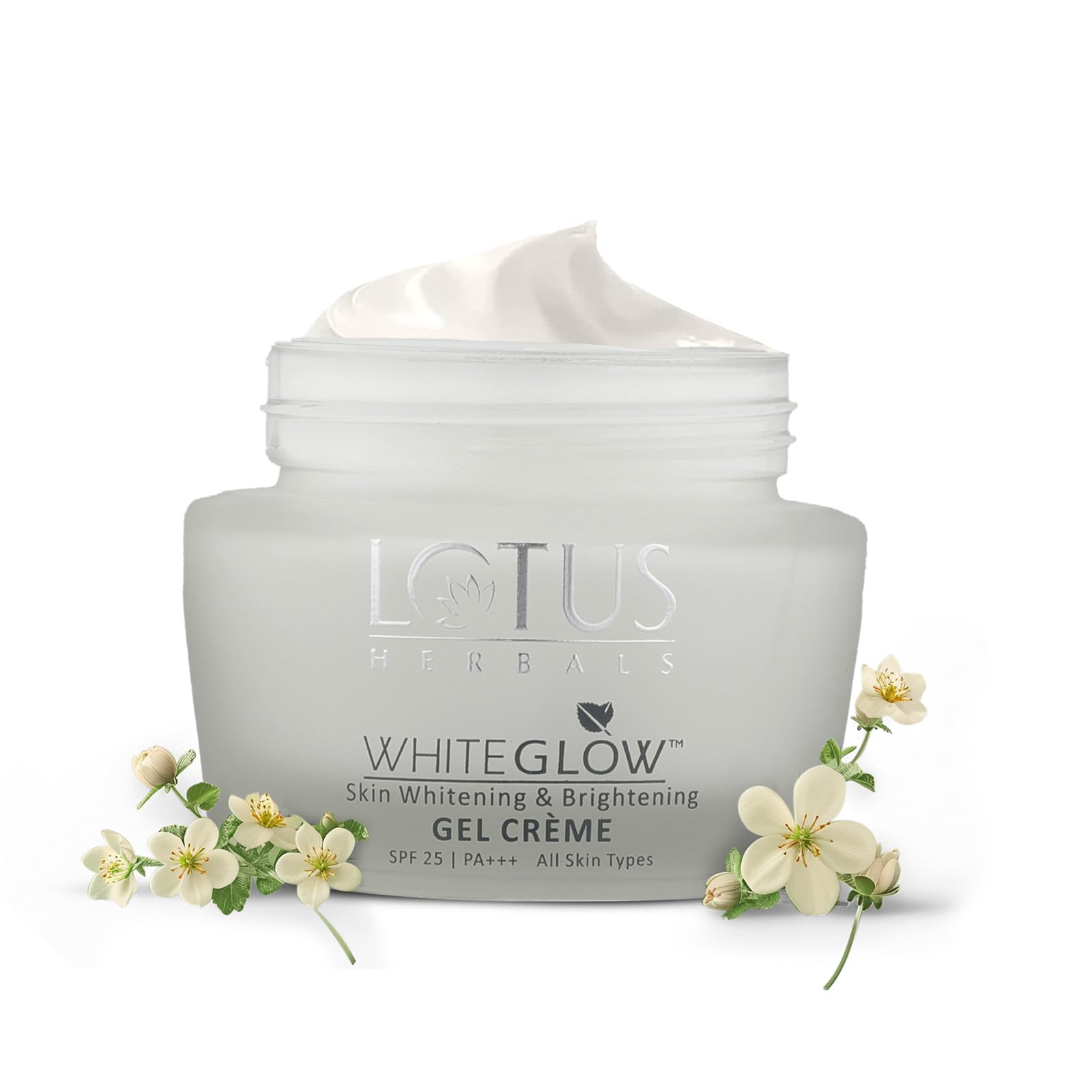 Lotus Herbals WhiteGlow Skin Brightening Gel Crème I Gives radiant skin in 7 days I Gel+Crème Formula I Reduces dark spots I Non-Oily Hydration I SPF25 PA+++ I Suits all skin types I 40g  from Lotus