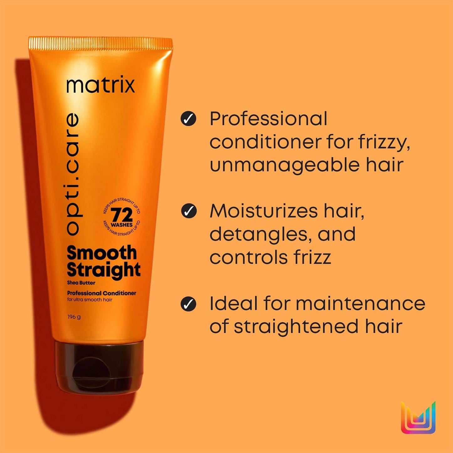 Matrix Opti.Care Professional Conditioner for Salon Smooth Straight Hair | Control Frizzy Hair for up to 4 Days | With Shea Butter | No Added Parabens | (98 g)  from Matrix