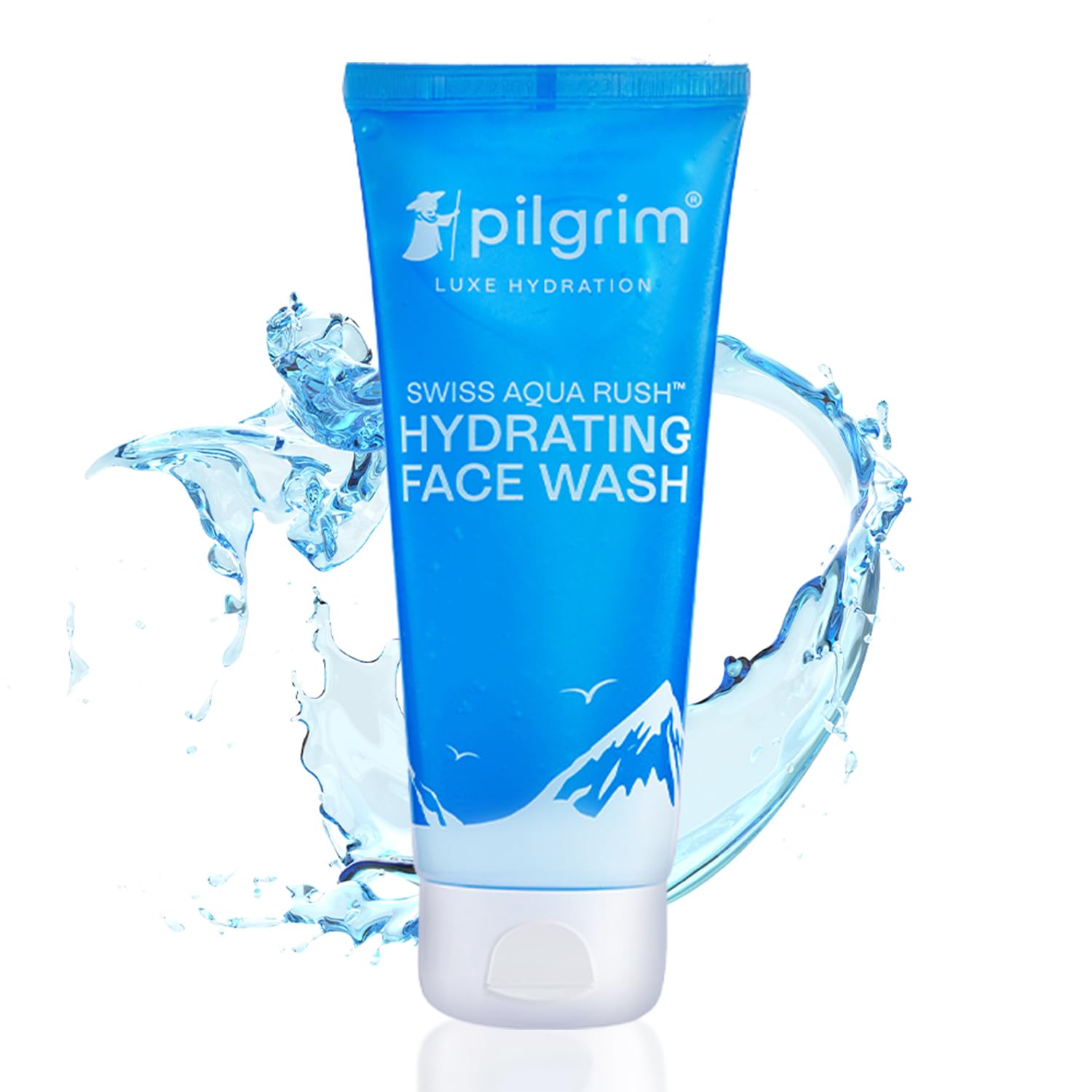 Pilgrim SWISS AQUA RUSH™ HYDRATING FACE WASH for men & women | Crafted with powerful hydrators - Pentavitin, Aquaxyl, Swiss Aqua Rush | Hydrating Face wash | Refreshes skin & restores hydration|100 ml face Wash from Pilgrim