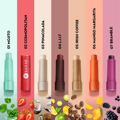 SUGAR Cosmetics Tipsy Lip Balm For Dry & Chapped Lips With Vitamin E, Shea Butter and Jojoba Oil | Lip Protection & Nourishment | LipBalm with SPF | 4.5gm - 07 Bramble  from SUGAR Cosmetics