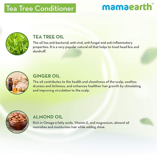 Mamaearth Anti Dandruff Conditioner, With Tea Tree & Ginger Oil, For Dandruff Free Hair 250ml conditioner from mamaearth