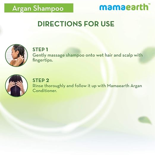 Mamaearth Argan & Apple Cider Vinegar Shampoo For Dry & Frizzy Hair, with Argan & Apple Cider Vinegar for Frizz-Free & Stronger Hair 250 ml Shampoo from mamaearth