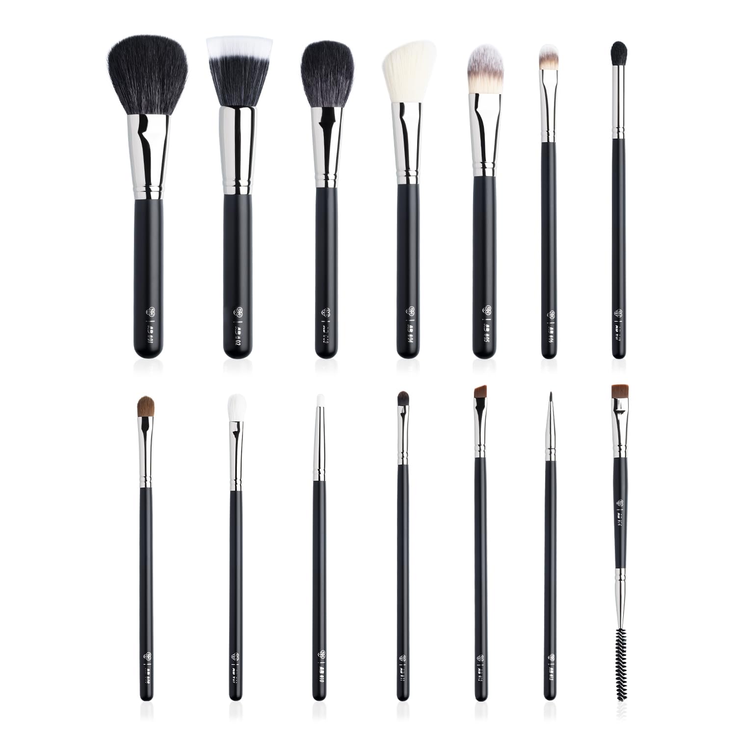 PAC Absolute Basics Makeup Brush Kit - 14 Brushes Black  from PAC