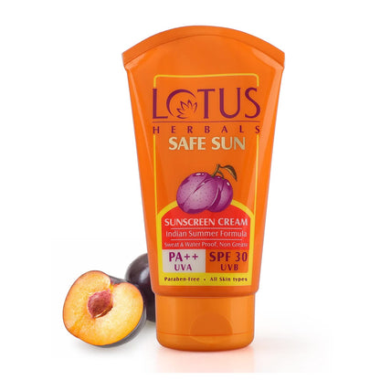 Lotus Herbals Safe Sun Sunblock Spf 30 Pa++| Sweat & Waterproof| Paraben-Free | Non-greasy | For all skin types |100g  from Lotus