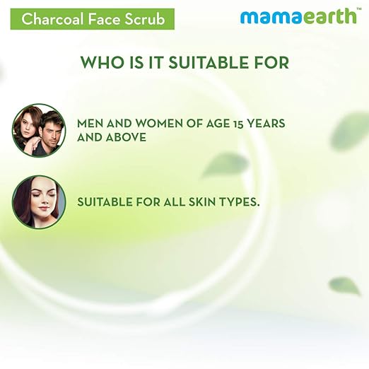 Mamaearth Charcoal Face Scrub for Oily and Normal skin, with Charcoal and Walnut for Deep Exfoliation - 100g Face Scrub from mamaearth