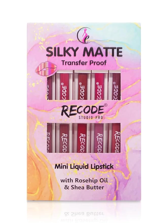 Recode Silky Matte Mini Liquid Lipsticks - 12.50 ml (1.25ml x 10) lipstick from Recode