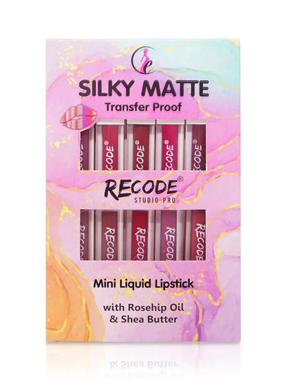 Recode Silky Matte Mini Liquid Lipsticks - 12.50 ml (1.25ml x 10) lipstick from Recode