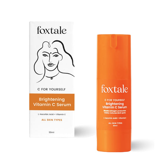 Foxtale 15% Vitamin C Face Serum for Glowing Skin | Pure L-Ascorbic Acid and Vitamin E | Brightening Serum for Dark Spots,Dull Skin,Uneven Skin Tone | All Skin Types | 30 ml  from FoxTale