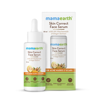 Mamaearth Skin Correct Face Serum Acne Scars Removal Cream With Niacinamide & Ginger Extract, 30ml  from Mamaearth