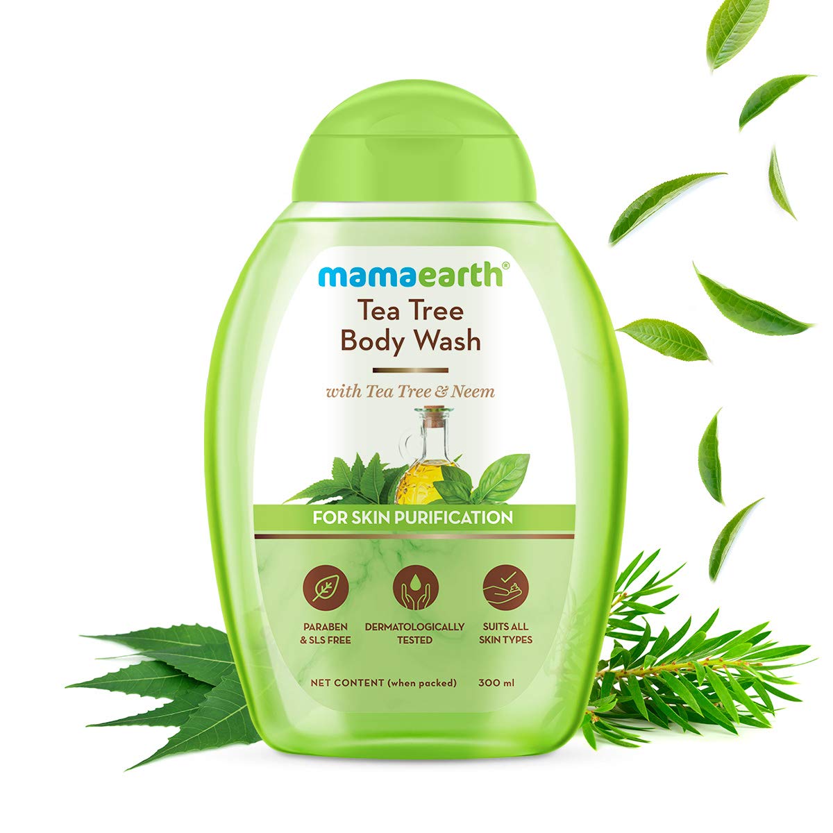 Mamaearth Tea Tree Body Wash With Tea Tree & Neem, Shower Gel For Skin Purification – 300 ml  from Mamaearth