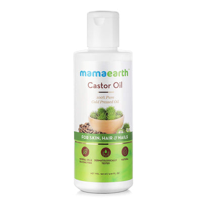 Mamaearth 100% Pure Castor Oil, Cold Pressed, To Support Hair Growth, Good Skin And Strong Nails, 150 Ml  from Mamaearth