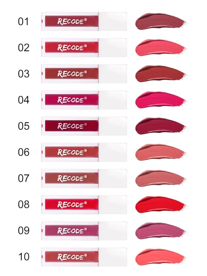 Recode Silky Matte Mini Liquid Lipsticks - 12.50 ml (1.25ml x 10) lipstick from Recode