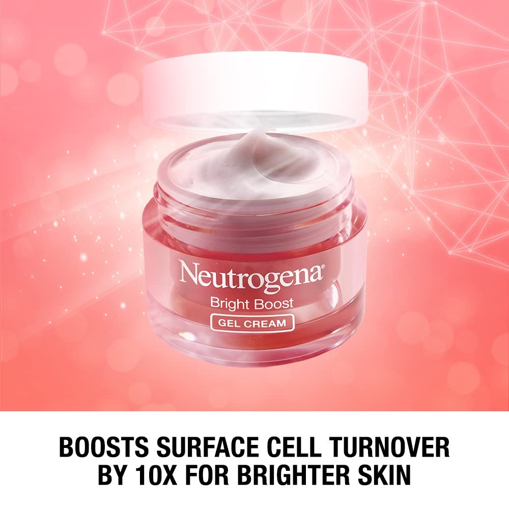 Neutrogena Bright Boost Gel Face Cream | Glowing Skin w/Neoglucosamine | Dark Spot Reduction | Oil-Free, Alcohol-Free, Non-Comedogenic | For Men & Women | 50g  from Neutrogena