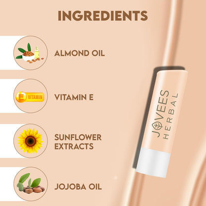 Jovees Herbal Vitamin E Lip Balm with SPF 15 | 24 Hour Hydration | Rejuvenates Dry and Chapped Lips | Gives Soft and Supple Lips 5g  from JOVEES