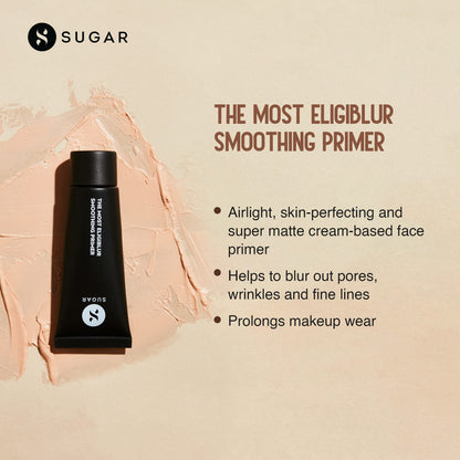 SUGAR Cosmetics - The Most Eligiblur - Smoothing Primer - Full Coverage Primer with Super Matte Finish, Cream Finish Primer, Suitable for All Skin Types  from SUGAR Cosmetics