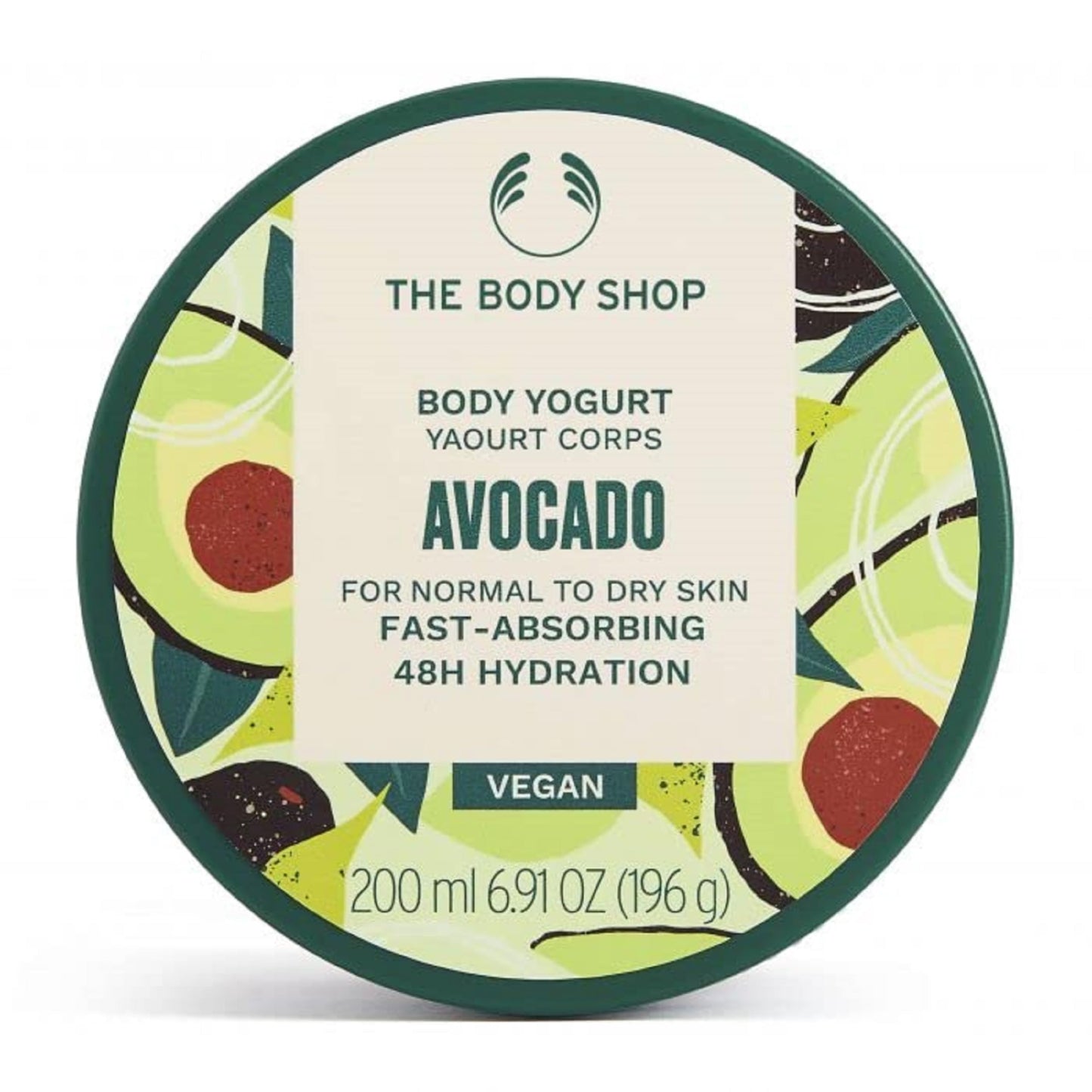 The Body Shop Avocado Vegan Body Yogurt for Normal to Dry Skin, Instant 48hr moisture, Vegan - 200ml Body cream from The body Shop