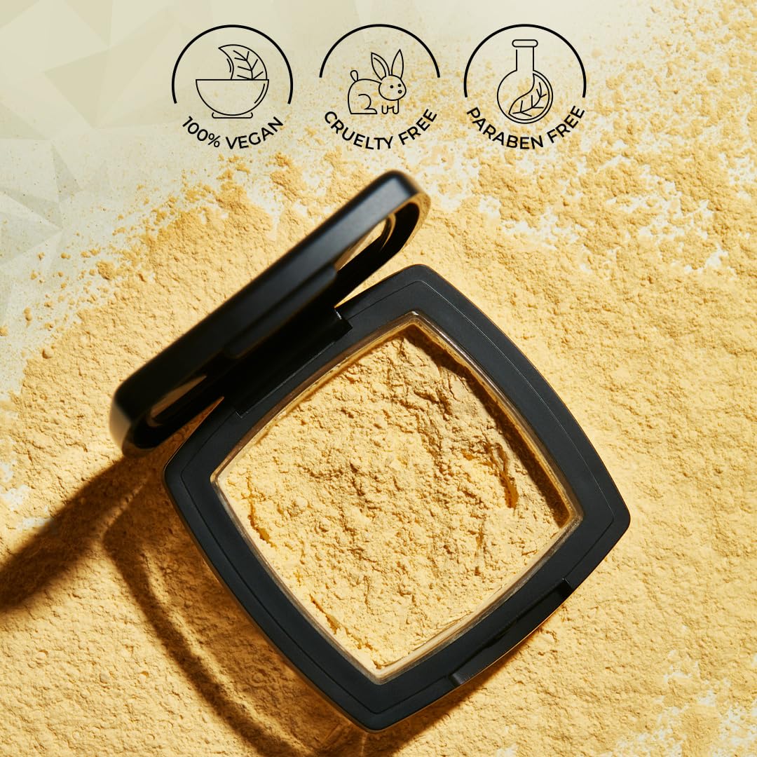 SUGAR Cosmetics All Set To Go Banana Powder | Setting Powder for Mattified Skin | Oil-Controlling & Smooth Application | 7gm  from SUGAR Cosmetics