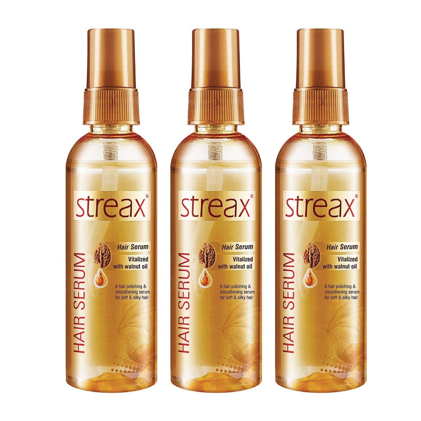 Streax Hair Serum-200 ml Vitalized with Walnut Oil, For Hair Smoothening & Shine, For Dry & Frizzy Hair  from Streax