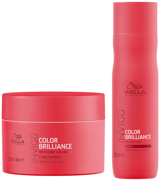 Wella Professionals INVIGO COLOR BRILLIANCE Mask for fine/normal hair 150ml and Shampoo for fine/normal hair, 250ml  from WELLA