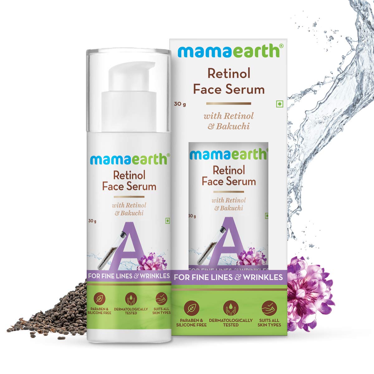 Mamaearth Retinol Face Serum with Retinol & Bakuchi for Fine Lines & Wrinkles 30 g  from Mamaearth