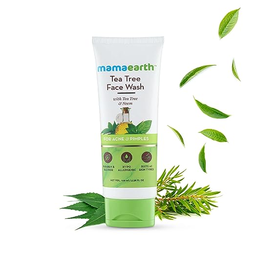 Mamaearth Tea Tree Natural Face Wash for Acne & Pimples Wash 100 ml - For Normal & Dry Skin face Wash from mamaearth