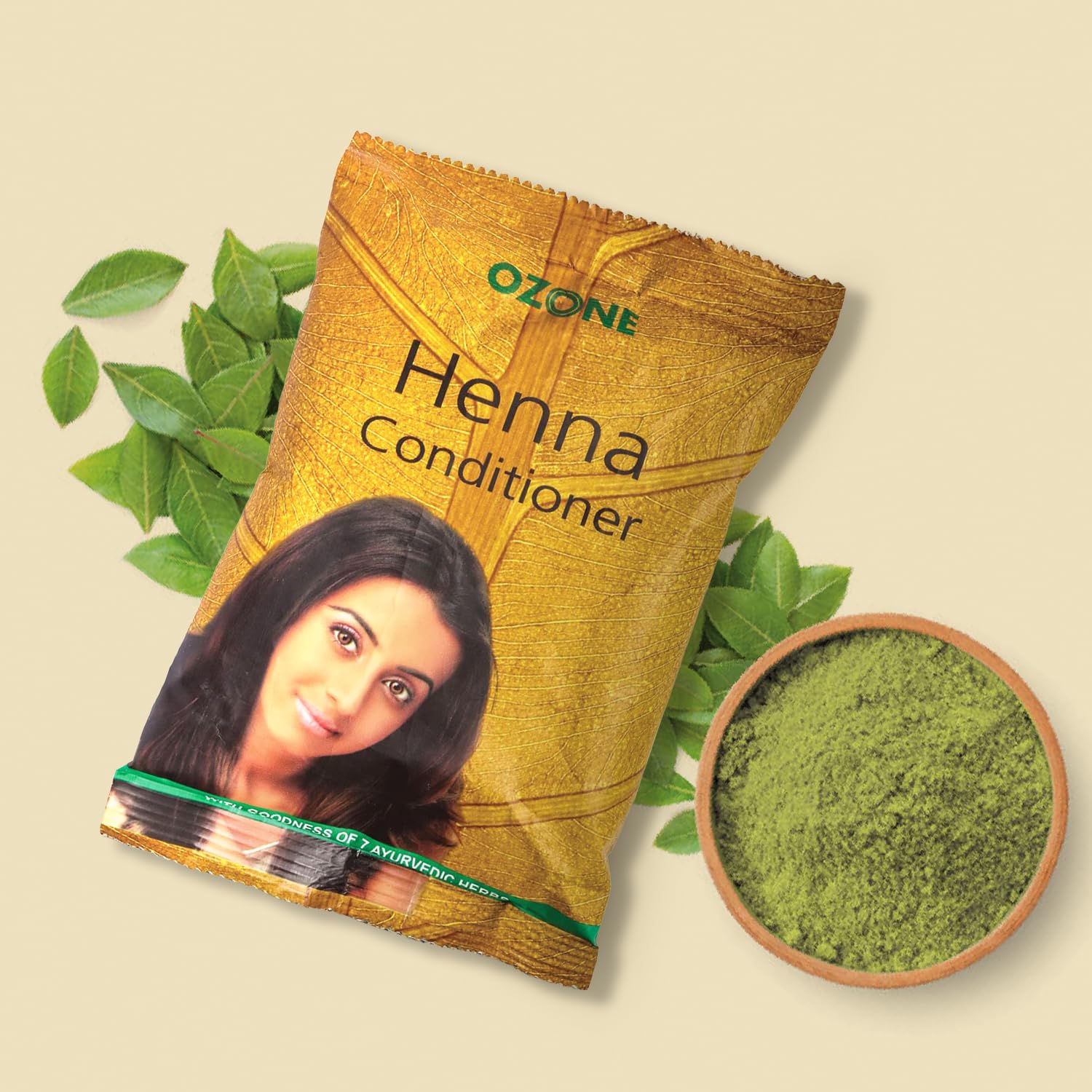 OZONE Henna(Mehndi)Hair Conditioner|Henna Powder For Men&Women|Ideal For Strong Healthy Hair,Hair Fall Control,Damaged Hair,Shine&Nourish The Hair|Paraben,Chemical&Sulphate Free-100 G(Pack Of 6)  from Ozone