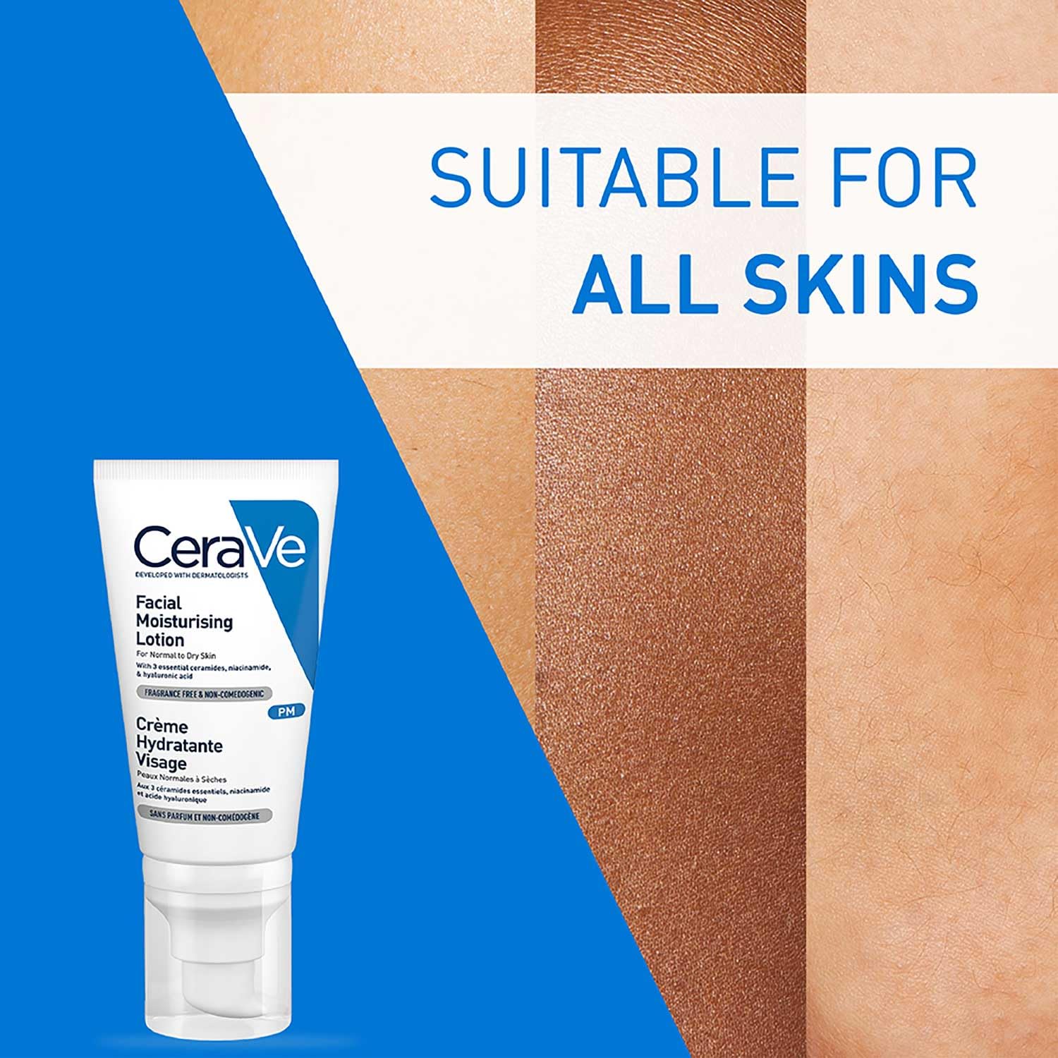 CeraVe PM Facial Moisturizing Lotion For Normal To Dry Skin (52ml) - Formulated With 3 Essential Ceramides, Niacinamide And Hyaluronic Acid | Ultra Lightweight Night Cream Moisturizer from cerave