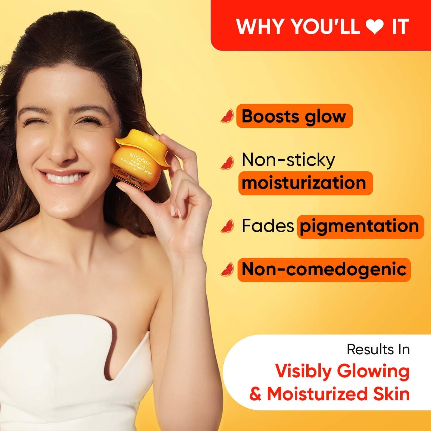 Dot & Key Vitamin C + E Sorbet Super Bright Moisturizer for Face | Vitamin C Face Moisturizer For Glowing Skin | Fades Pigmentation & Dark Spots, Reduces Skin Dullness | Oil Free & Lightweight | For All Skin Types | 60ml Moisturizer from dot & key